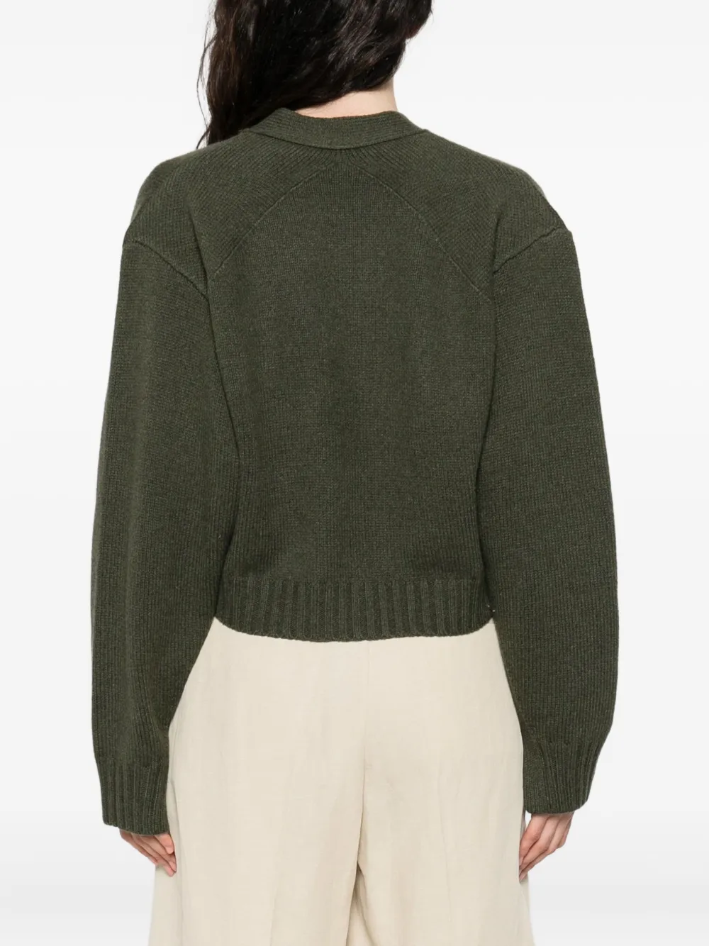 Proenza Schouler Sofia Buttoned Pocket Cardigan In Green