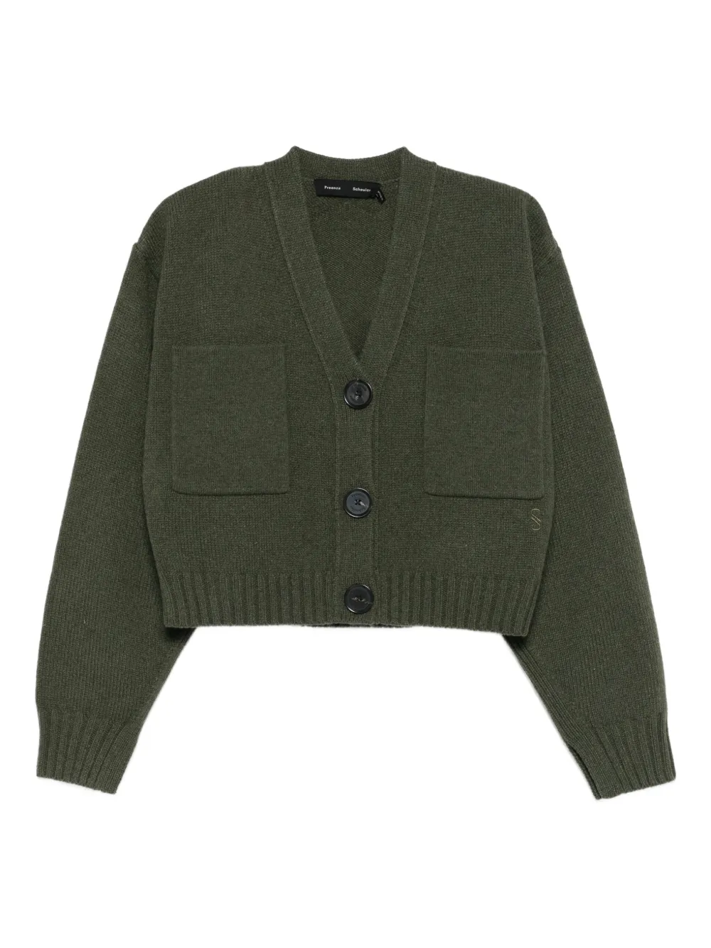 Proenza Schouler Sofia Buttoned Pocket Cardigan In Green