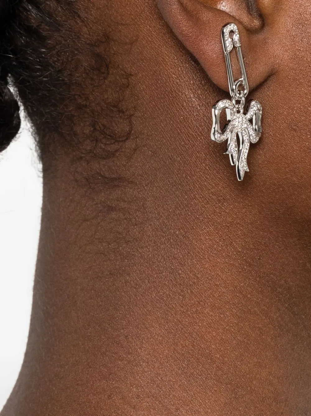 Vivienne Westwood pin bow earrings - Zilver