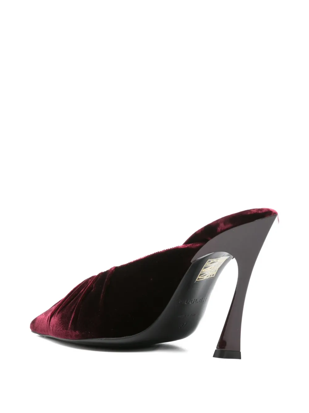 Mugler 95mm Ruched Heeled Mules In Multi