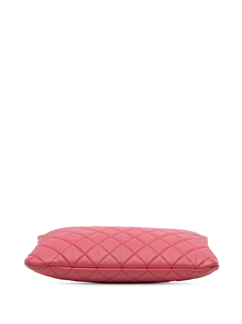 Pre-owned Chanel 2016-2017 Medium Quilted Caviar O Case Clutch Bag