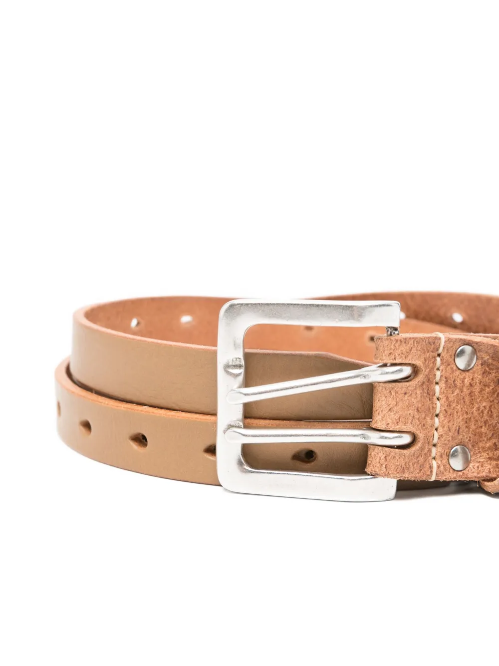 Our Legacy Riveted Buckled Belt In Brown