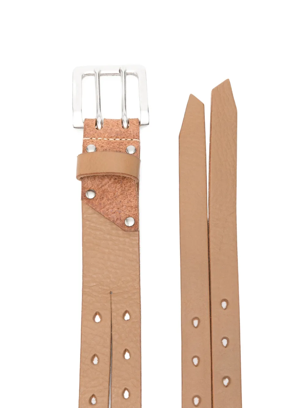 Our Legacy Riveted Buckled Belt In Brown