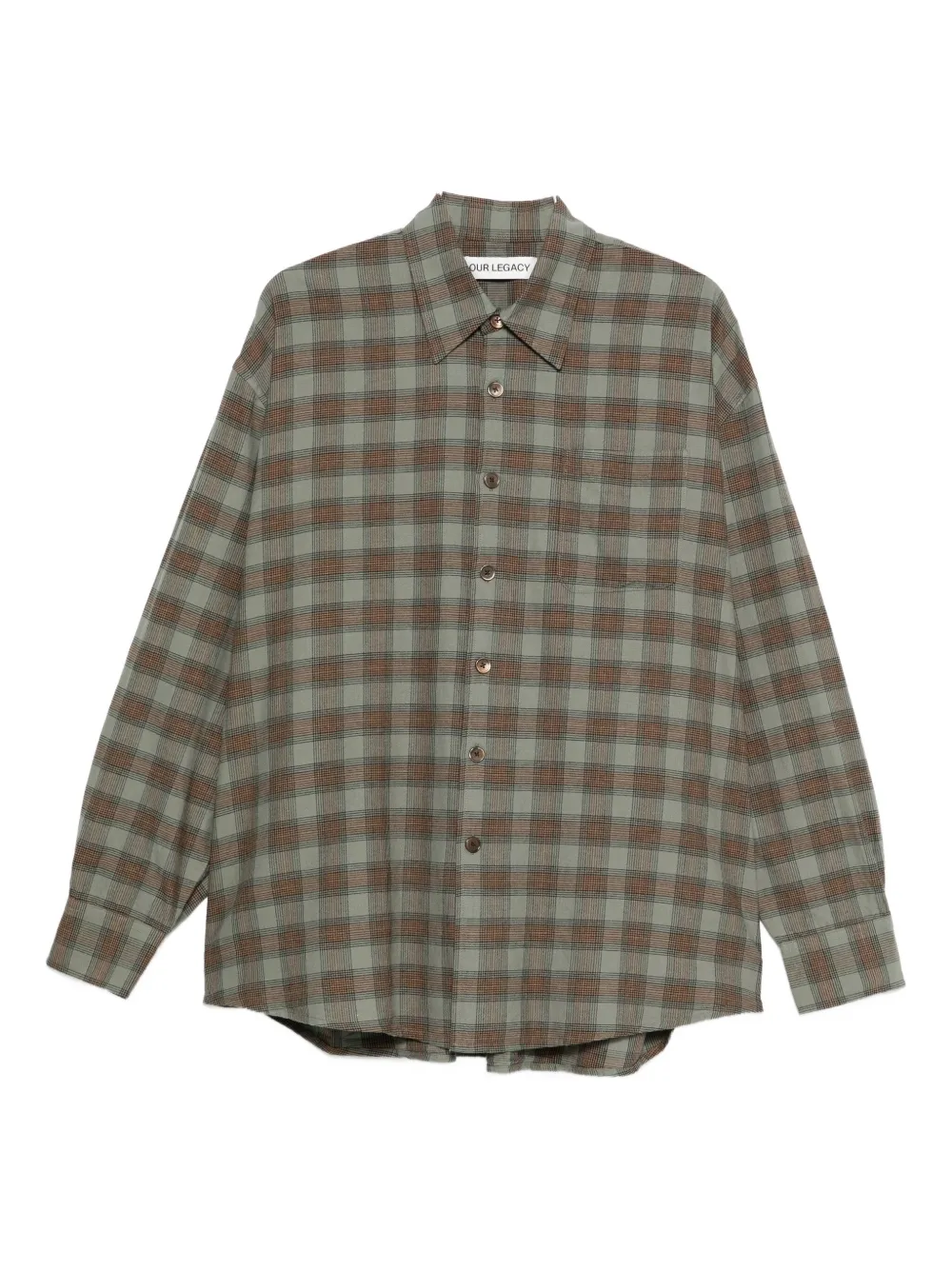 Our Legacy Buttoned Check Shirt In Green