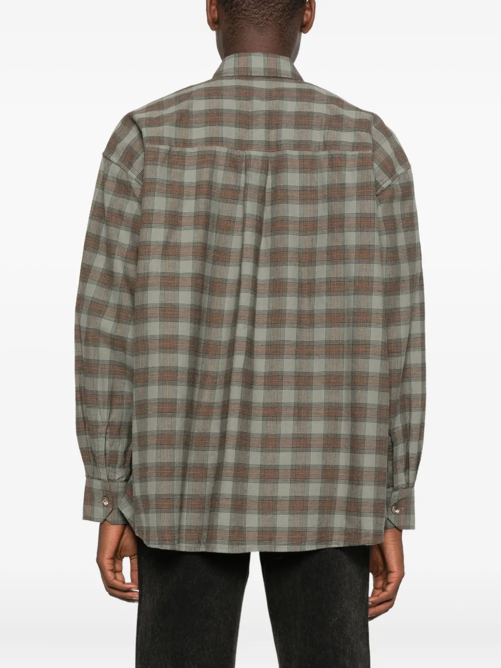 Our Legacy Buttoned Check Shirt In Green