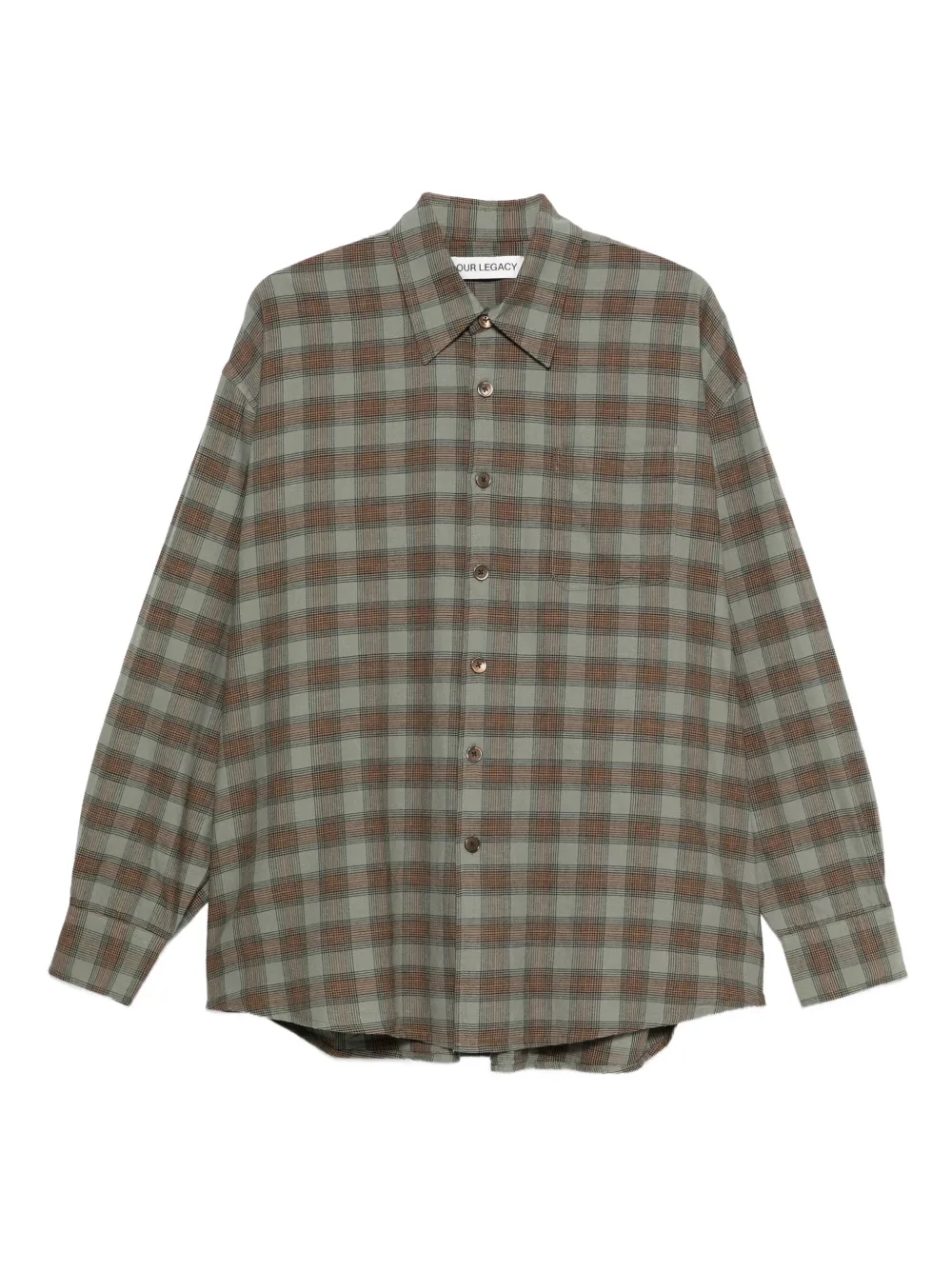 OUR LEGACY buttoned check shirt | Green | Image 1
