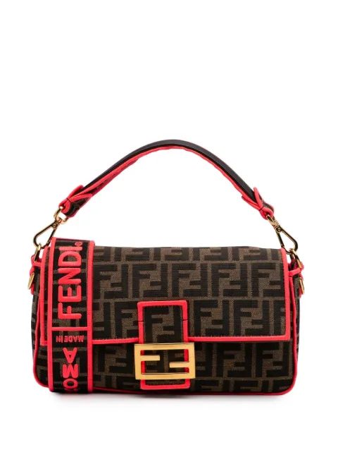 Fendi Pre-Owned شنطة 'فليو تريم باغيت' متوسطة كانفا زوكا بحمالة كتف 2000-2010