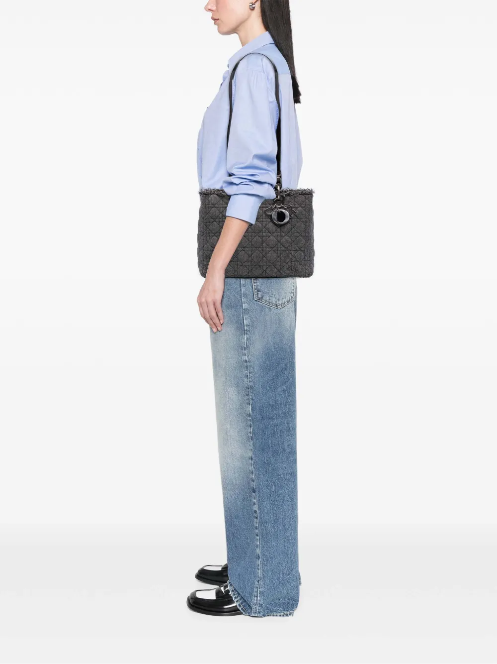 Christian Dior Pre-Owned 2011 Large Tweed Cannage Lady Dior satchel | Pre-Owned | Image 2