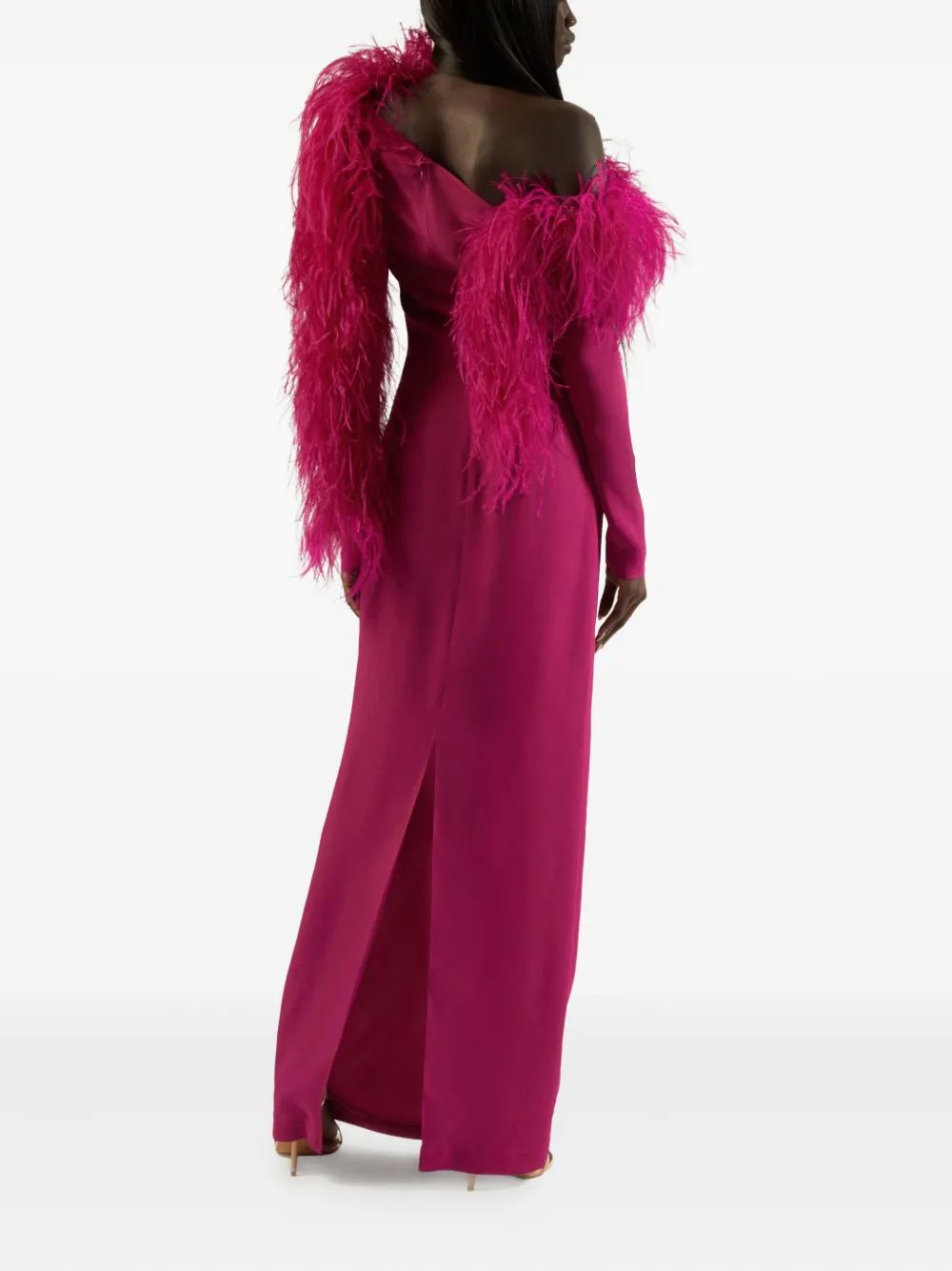 Taller Marmo feather-trimmed one-shoulder dress | Cocktail & Party Dresses | Image 2