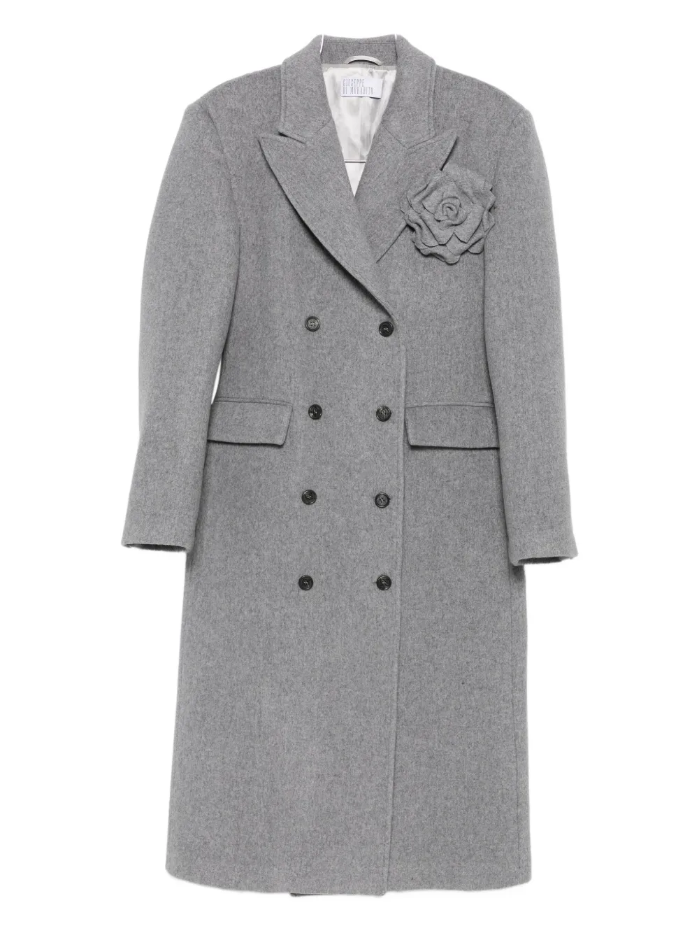 Giuseppe Di Morabito Cappotto doppiopetto con applicazione - Grigio