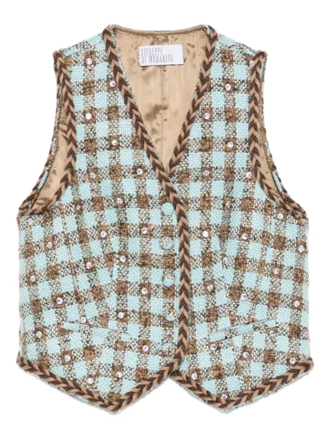 Giuseppe Di Morabito checked-pattern embellished vest