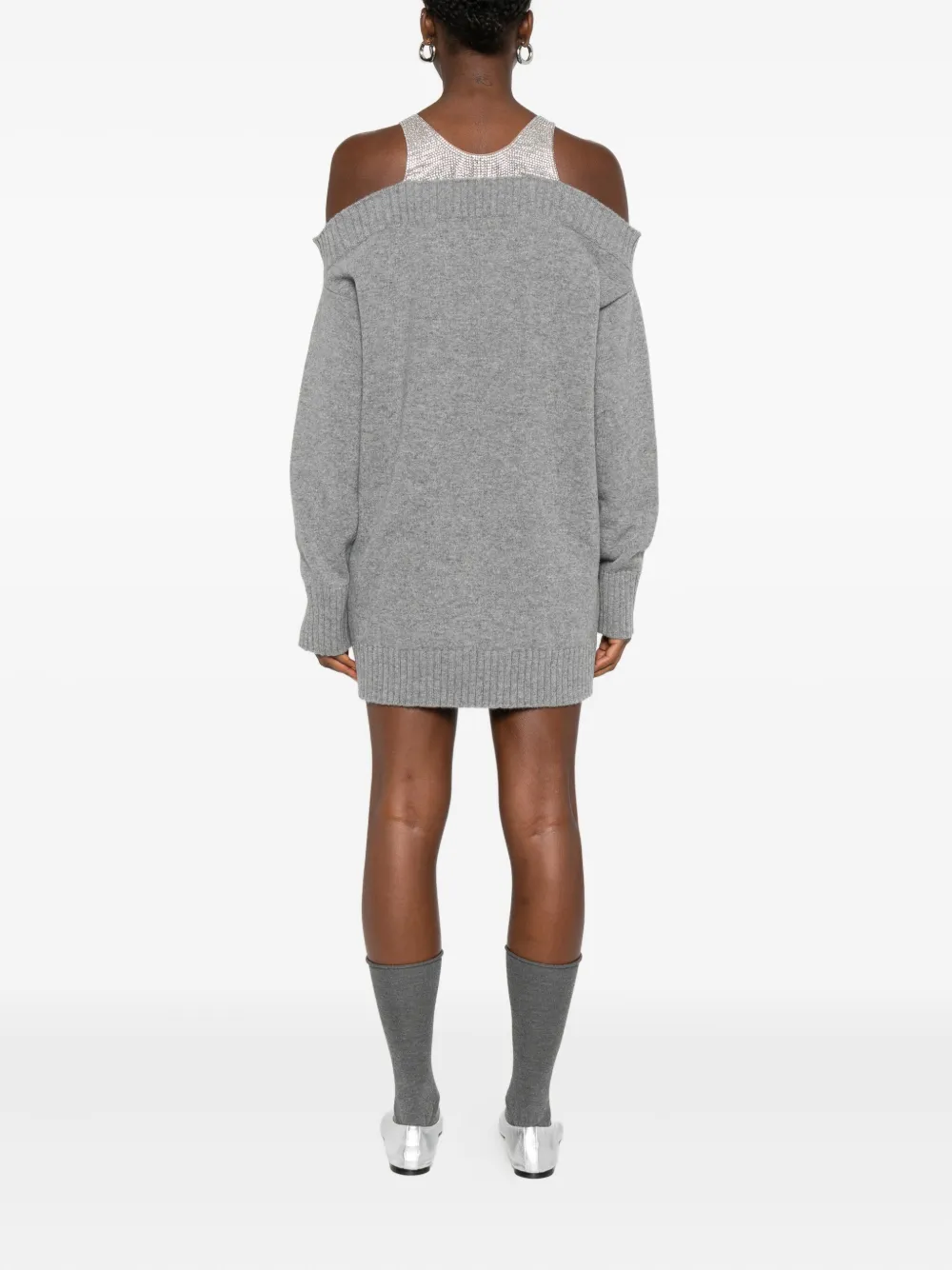 Giuseppe Di Morabito Mini-jurk met verfraaide bandjes Grijs