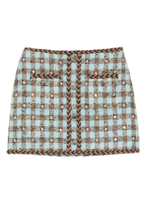 Giuseppe Di Morabito gingham-pattern tweed skirt