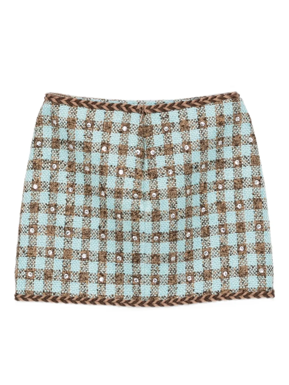 Giuseppe Di Morabito Tweed rok met gingham ruit - Blauw