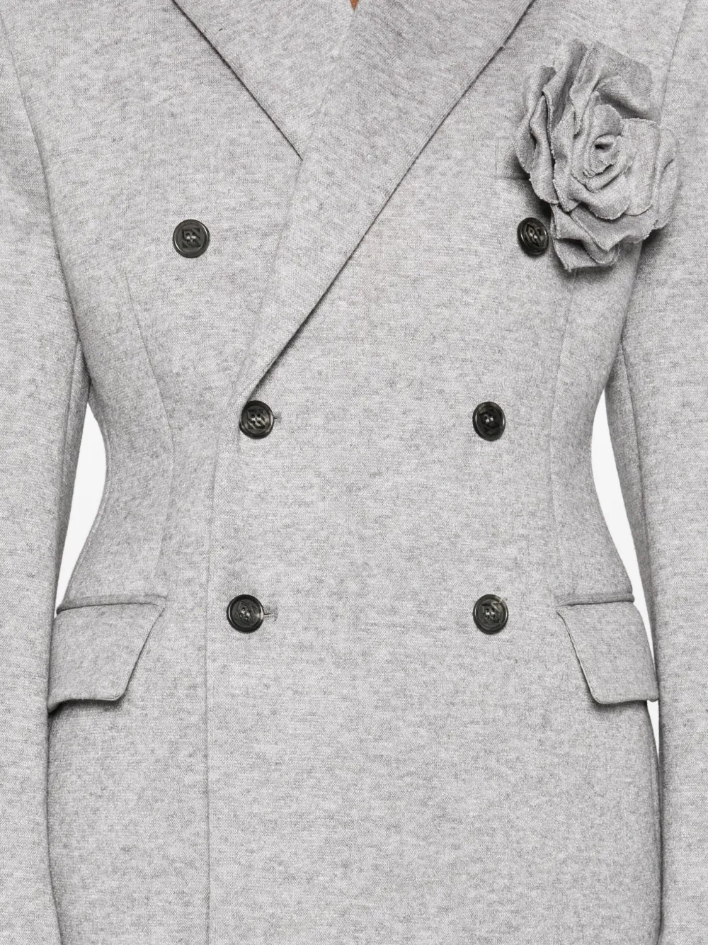 Giuseppe Di Morabito Blazer met dubbele rij knopen en verfraaid met rozen Grijs