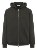 Givenchy logo-embroidered zip-up hoodie - Green