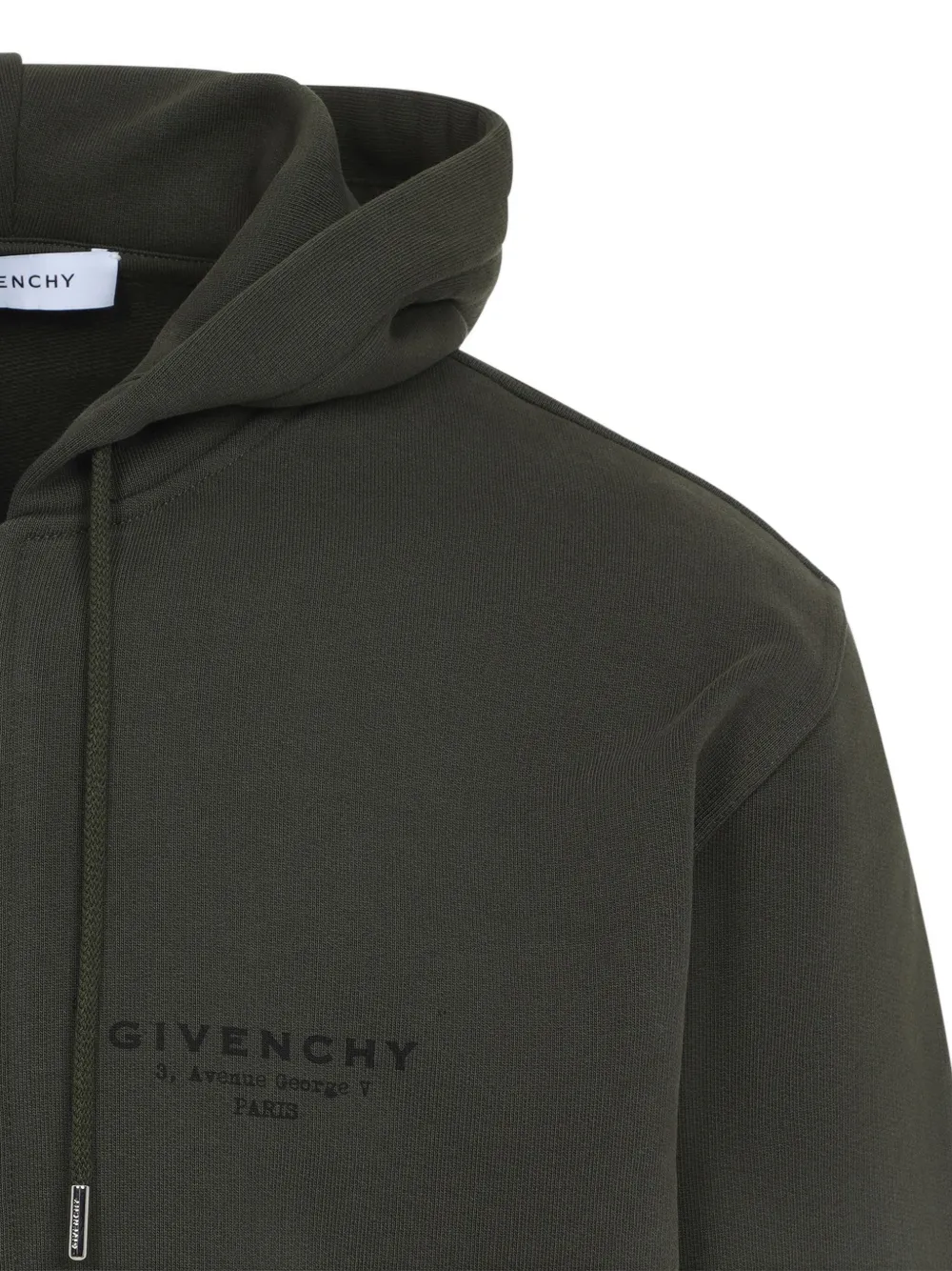 Givenchy logo-embroidered zip-up hoodie Groen