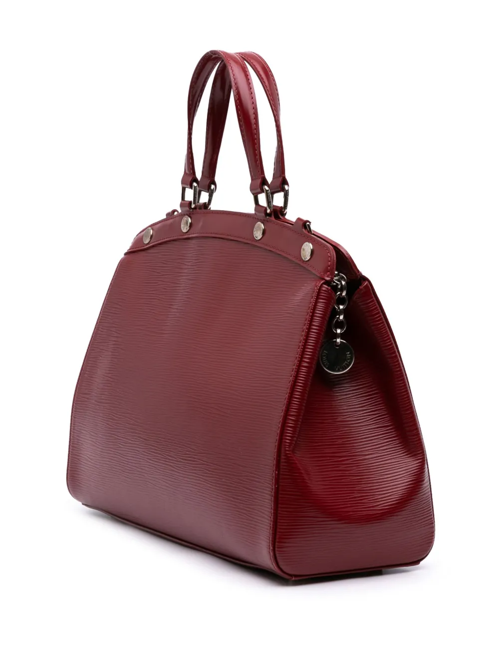 Pre-owned Louis Vuitton 1990-2025 Epi Brea Mm Satchel In Red