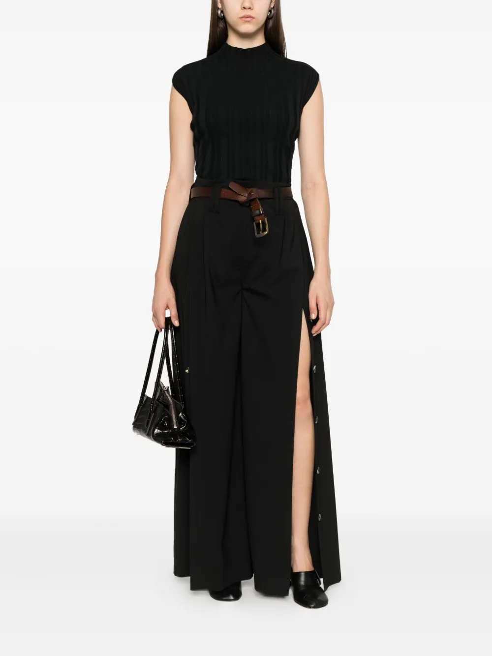 A.W.A.K.E. Mode belted side-split trousers | High Waisted Pants | Image 2