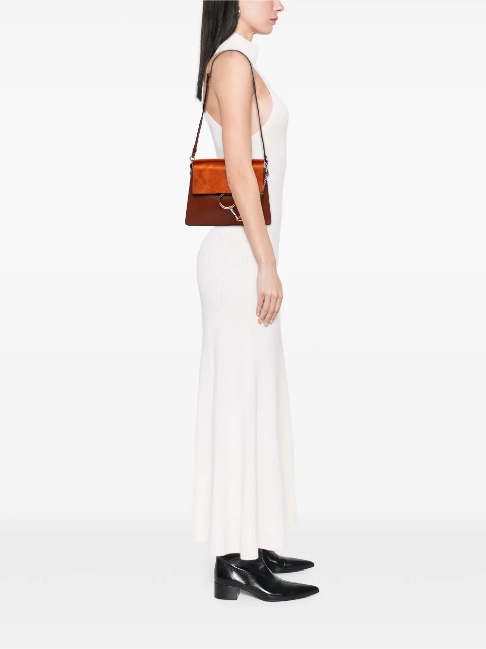 Chloé Pre-Owned 2017 Medium Calfskin and Suede Faye crossbody bag | Pre-Owned | Image 2