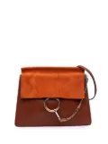 Chloé Pre-Owned 2017 Medium Calfskin and Suede Faye crossbody bag - Brown