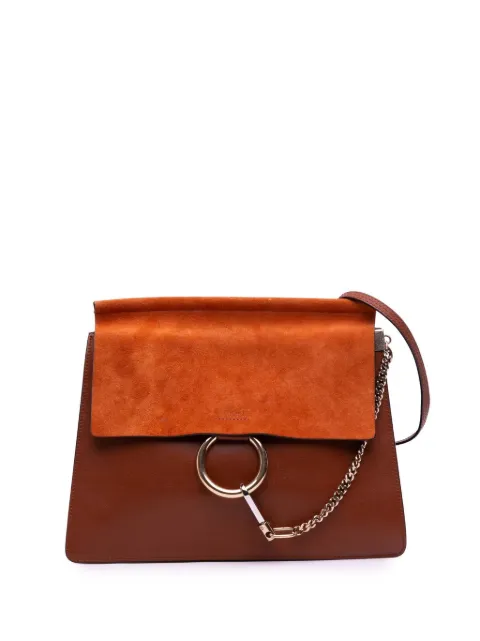 Chloé Pre-Owned 2017 Medium Calfskin and Suede Faye crossbody bag