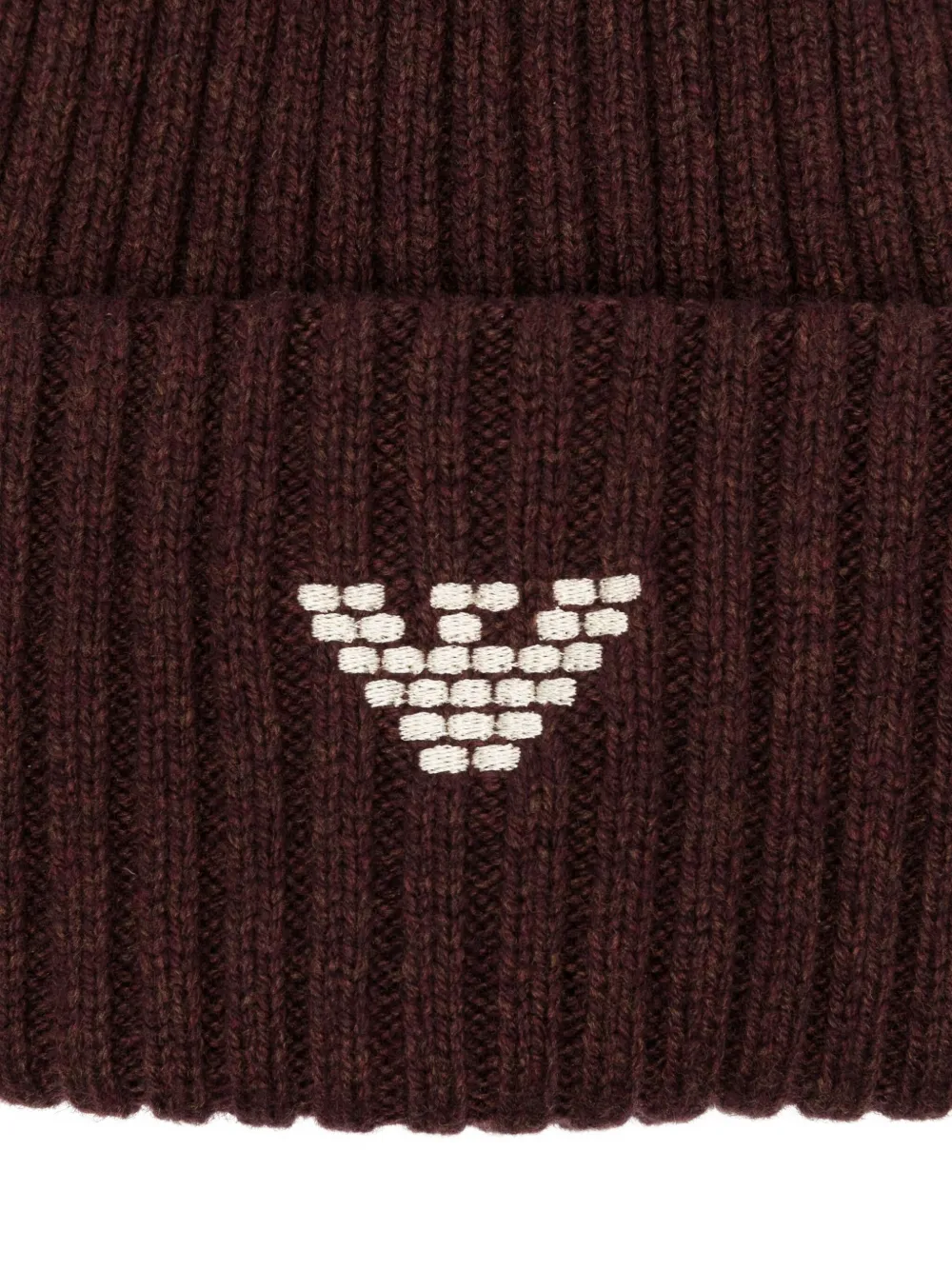 Emporio Armani logo-embroidered beanie Bruin