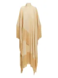 Taller Marmo Mrs. Ross fringe-trimmed high-neck maxi dress - Gold