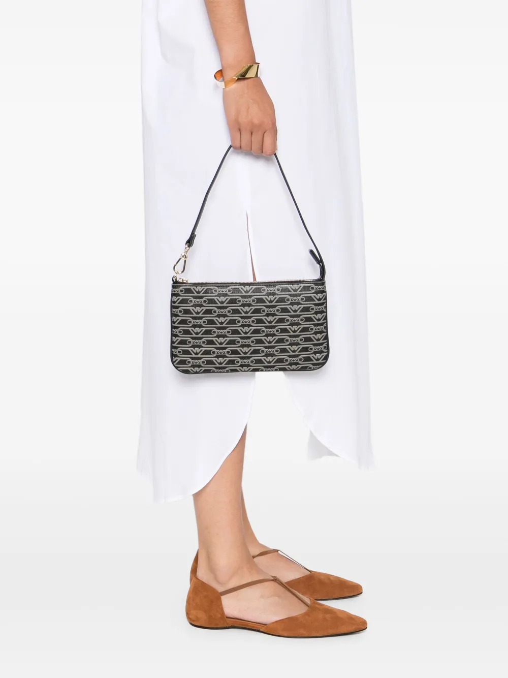 Emporio Armani logo-jacquard shoulder bag | Image 2