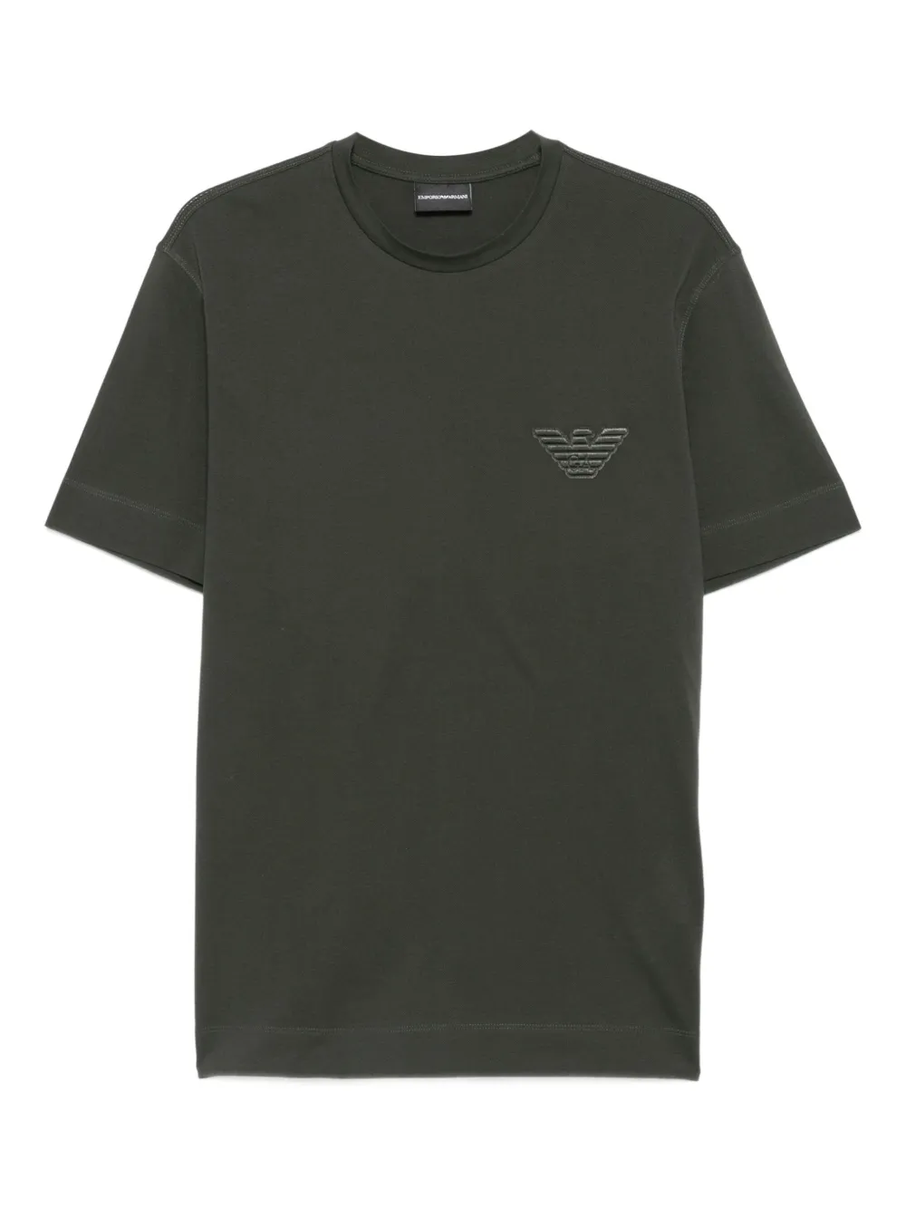 Emporio Armani eagle-logo cotton T-shirt | Green | Image 1