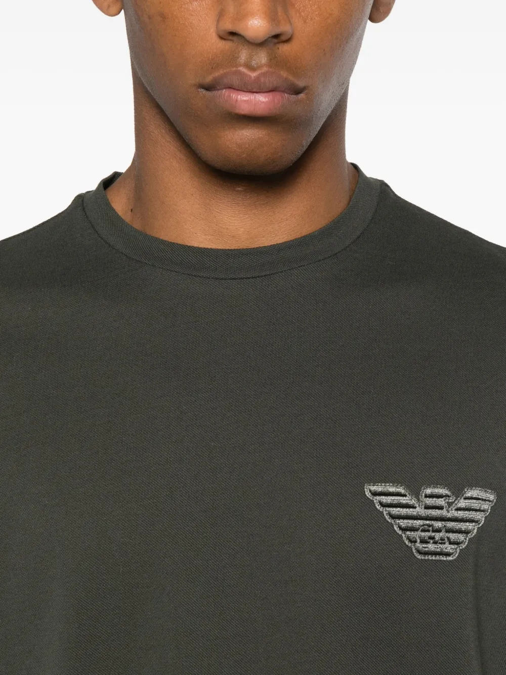 Emporio Armani Katoenen T-shirt met logo Groen