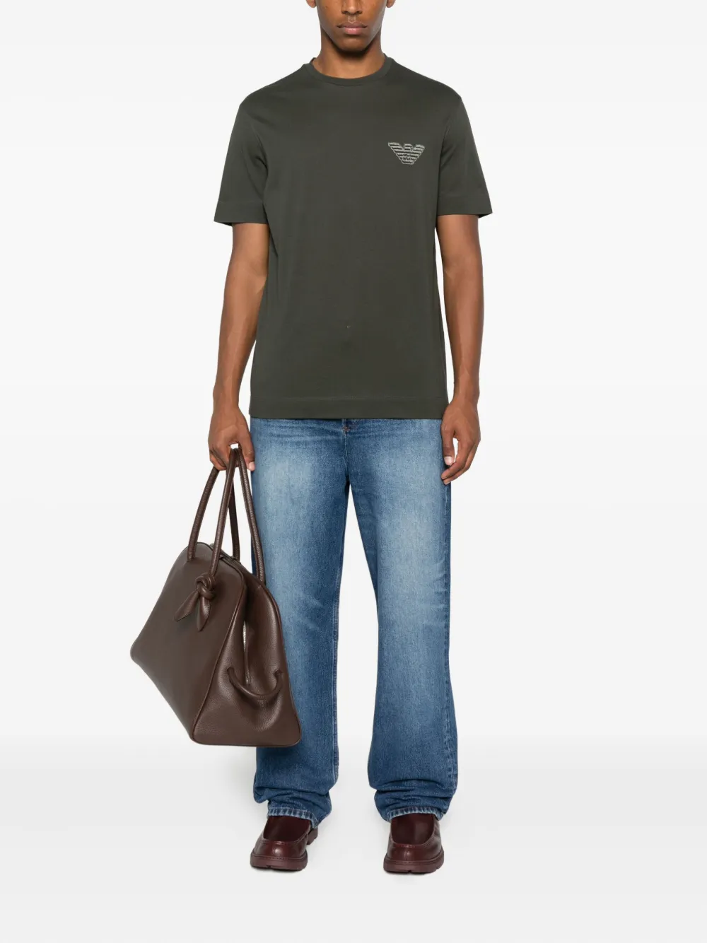 Emporio Armani eagle-logo cotton T-shirt | T-Shirts | Image 2