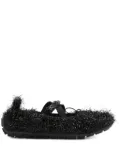 Simone Rocha embellished-frill ballet flats - Black
