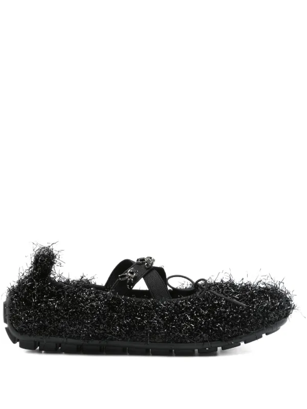 Simone Rocha デコラティブ フラットシューズ | ブラック | FARFETCH JP