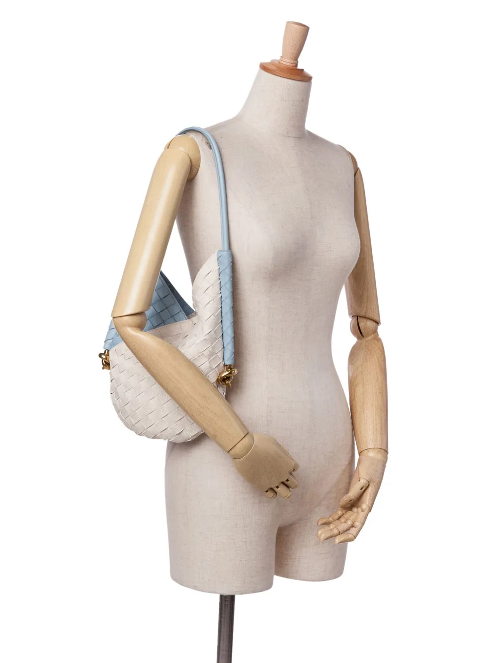 Bottega Veneta Pre-Owned 2021-2025 Small Nappa and Canvas Intrecciato Solstice shoulder bag | Pre-Owned | Image 2