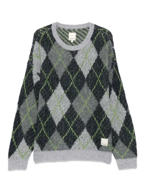 Emporio Armani argyle-check jumper