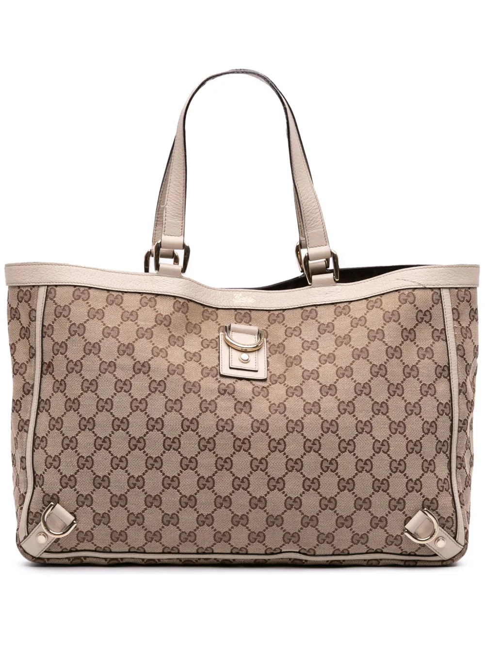 Gucci Pre-Owned 2016-2025 GGキャンバス アビー D リング ハンドバッグ - ブラウン Gucci Pre-Owned 2016-2025 GGキャンバス アビー D リング ハンドバッグ - ブラウン