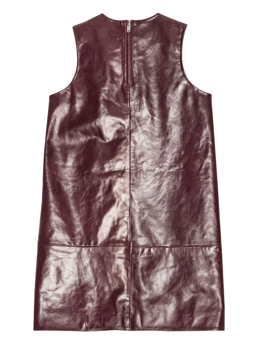 REMAIN Leren mini-jurk Rood