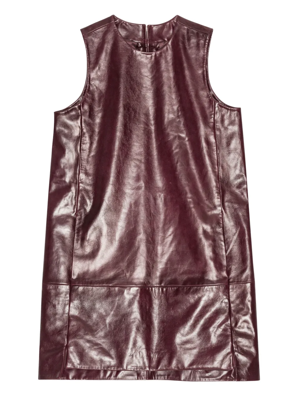 REMAIN Leren mini-jurk Rood