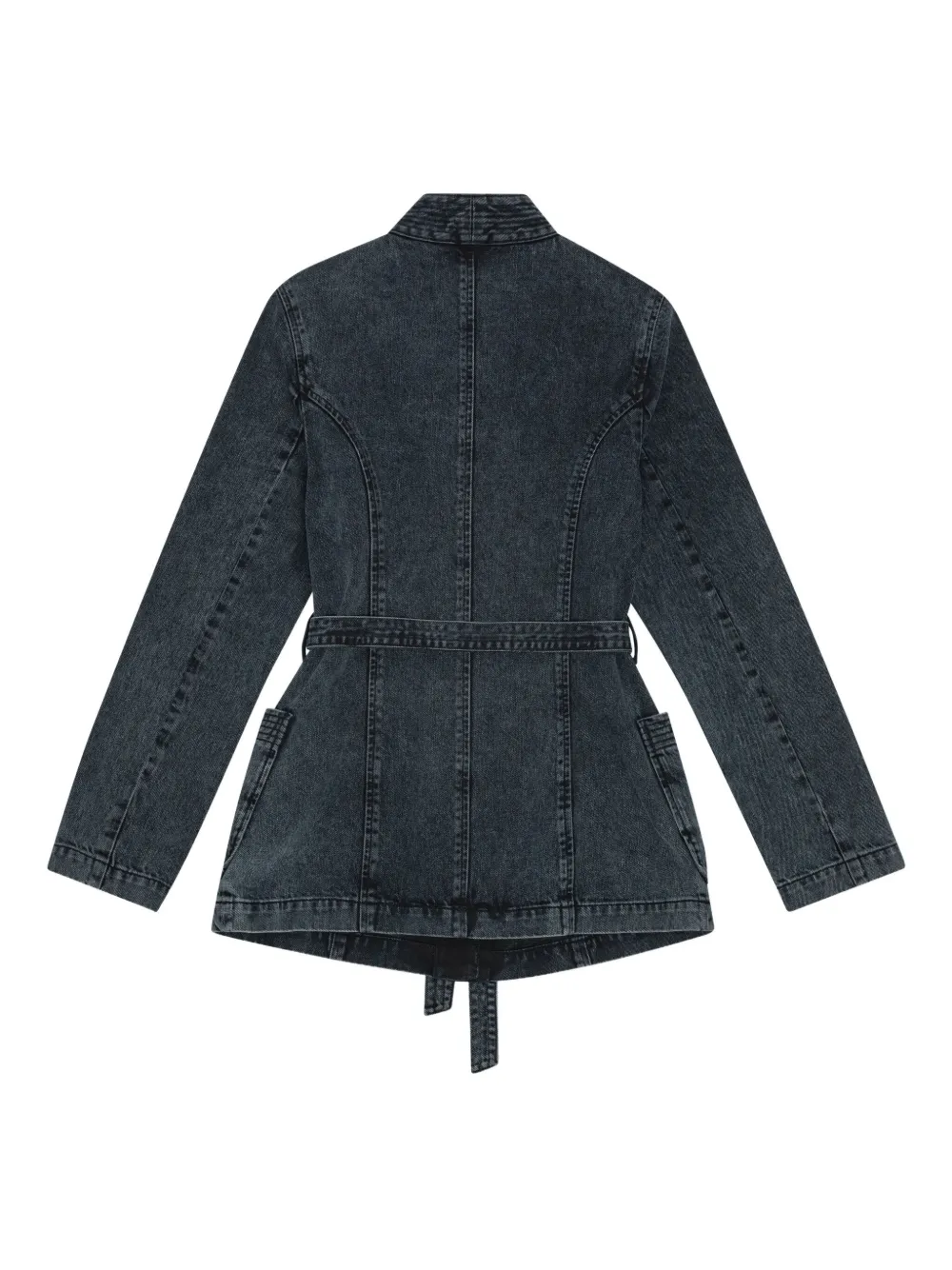 REMAIN Denim jack met zak met ceintuur Blauw