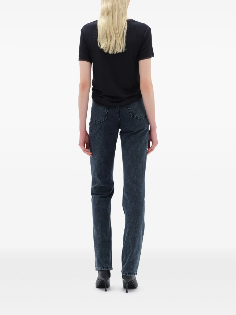 Remain Birger Christensen T-shirt With Mesh Edge In Gray