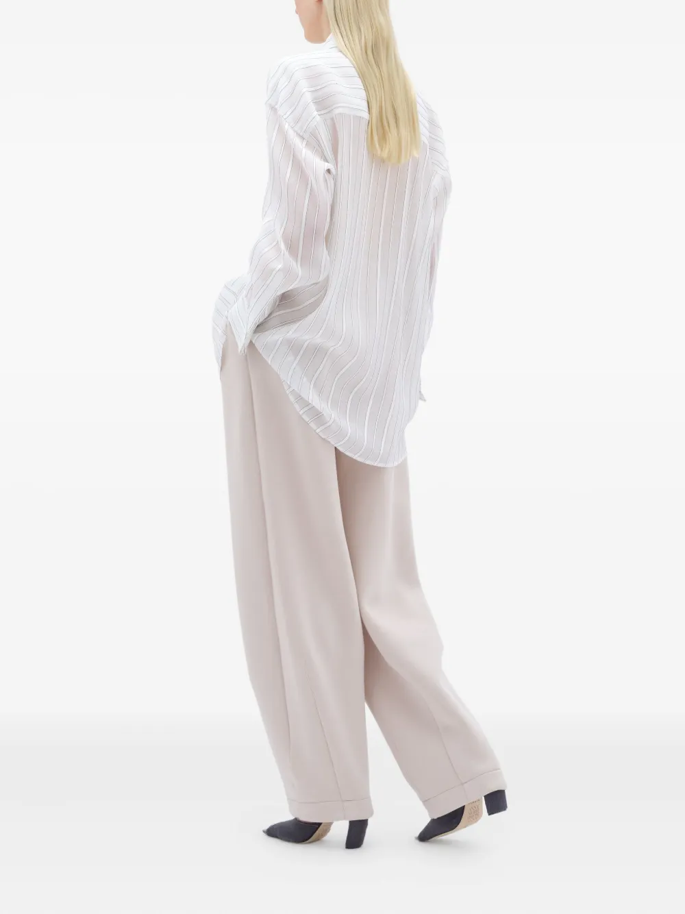 Remain Birger Christensen Striped Button-down Shirt In White