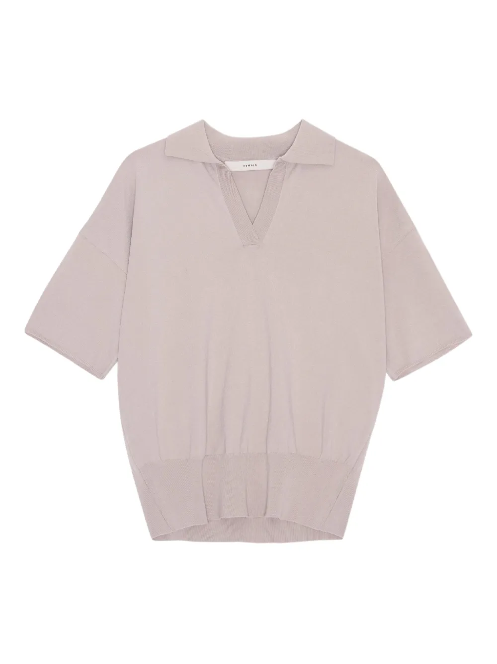 REMAIN polo-neck knitted top | Neutrals | Image 1