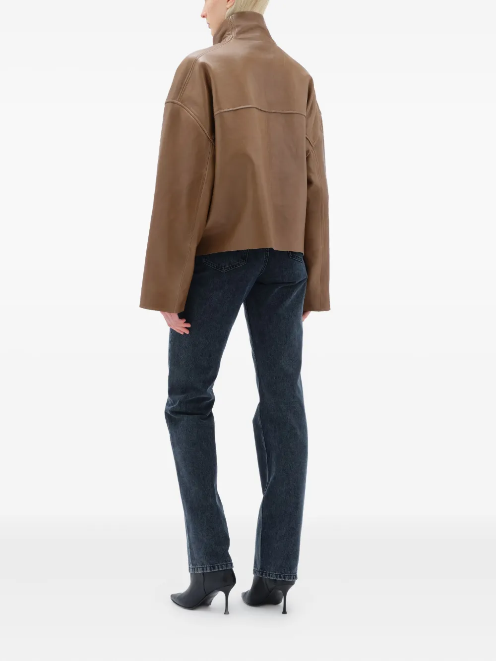 REMAIN Leren jack Bruin