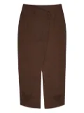 REMAIN wrap midi skirt - Brown