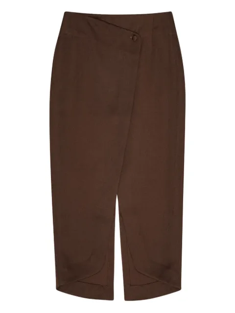 REMAIN wrap midi skirt