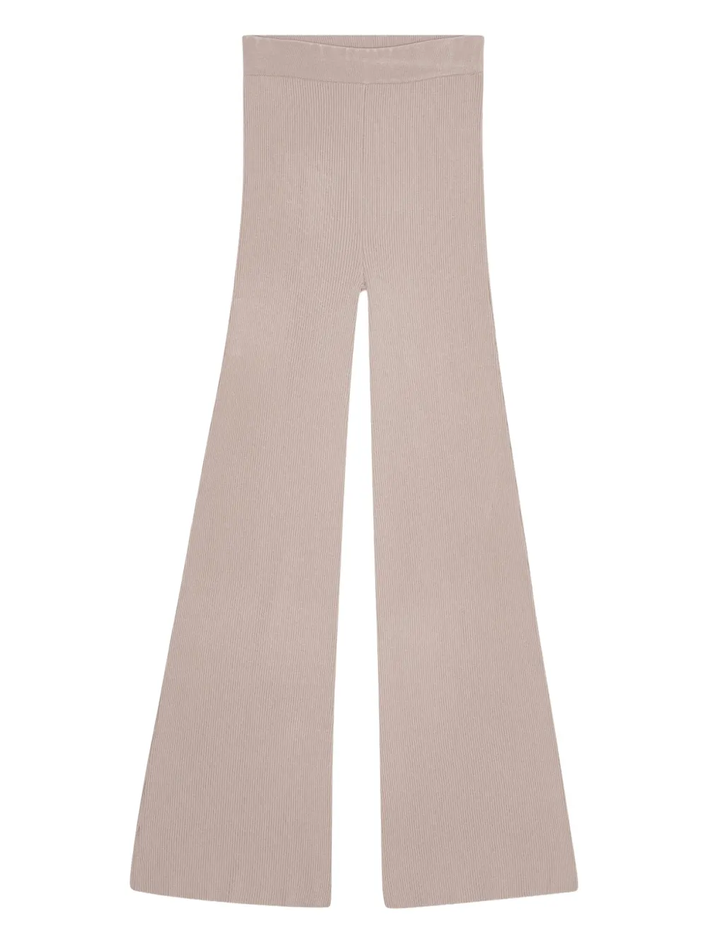 REMAIN Ribgebreide straight broek Beige