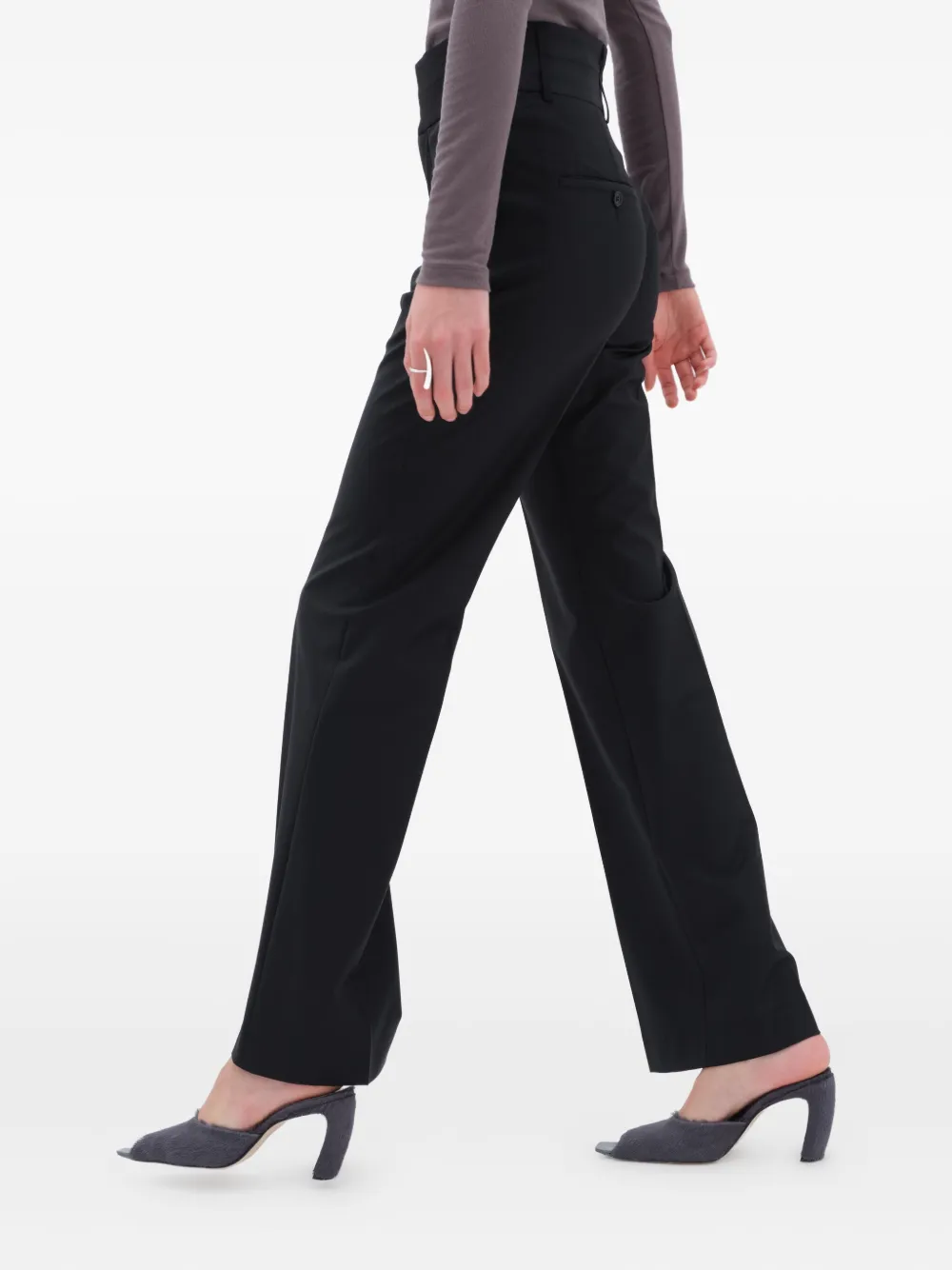 REMAIN Broek met dubbele tailleband Zwart
