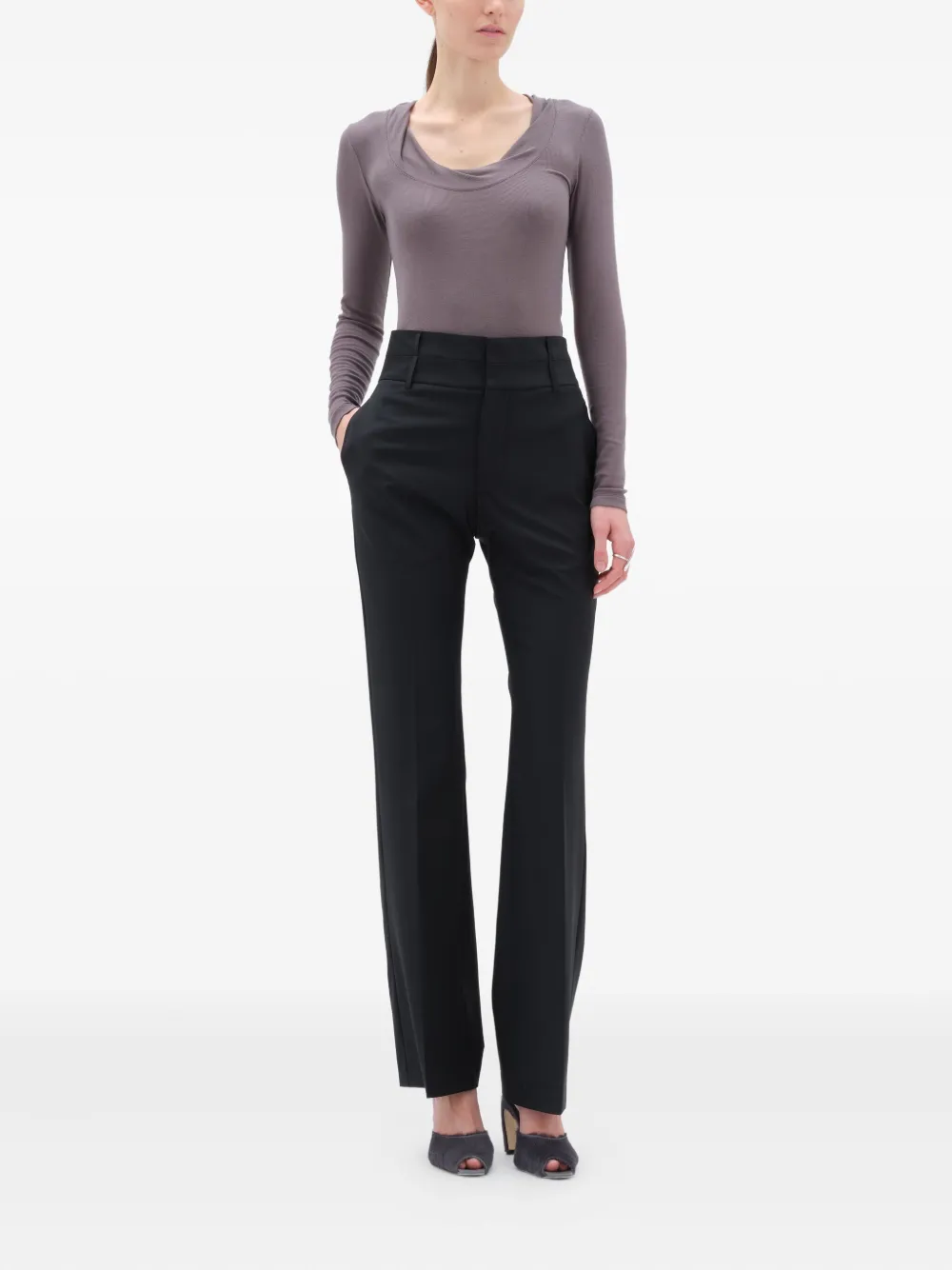 REMAIN Broek met dubbele tailleband Zwart