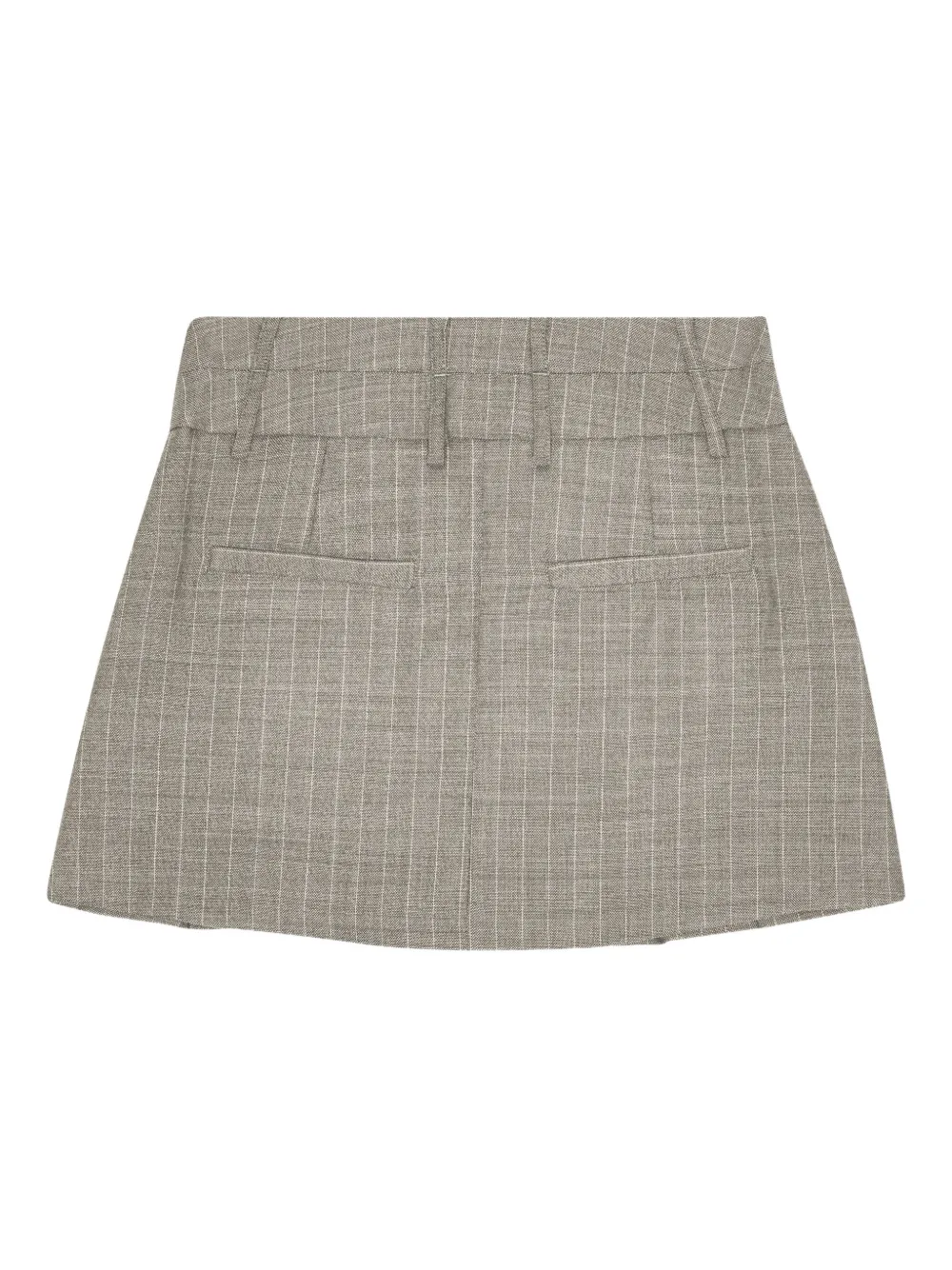 Remain Birger Christensen Double-waistband Pleated Mini Skirt In Neutral
